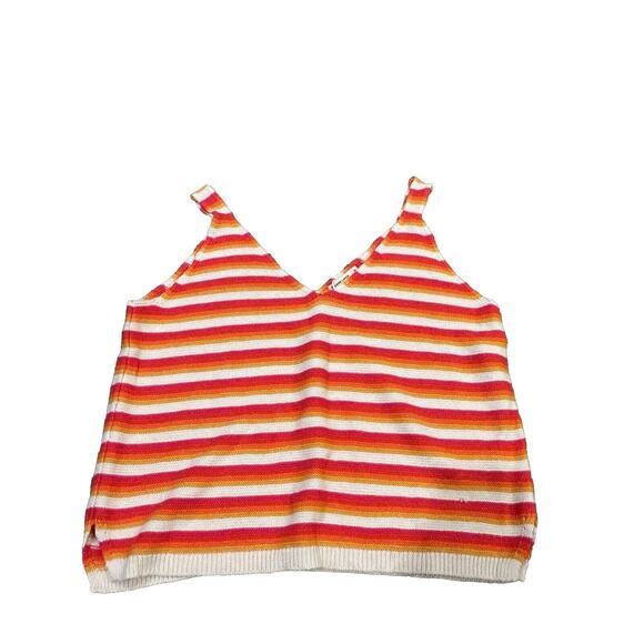 Marine Layer Tops - Marine Layer Finley Sweater Tank Sunset Stripe Size XL
